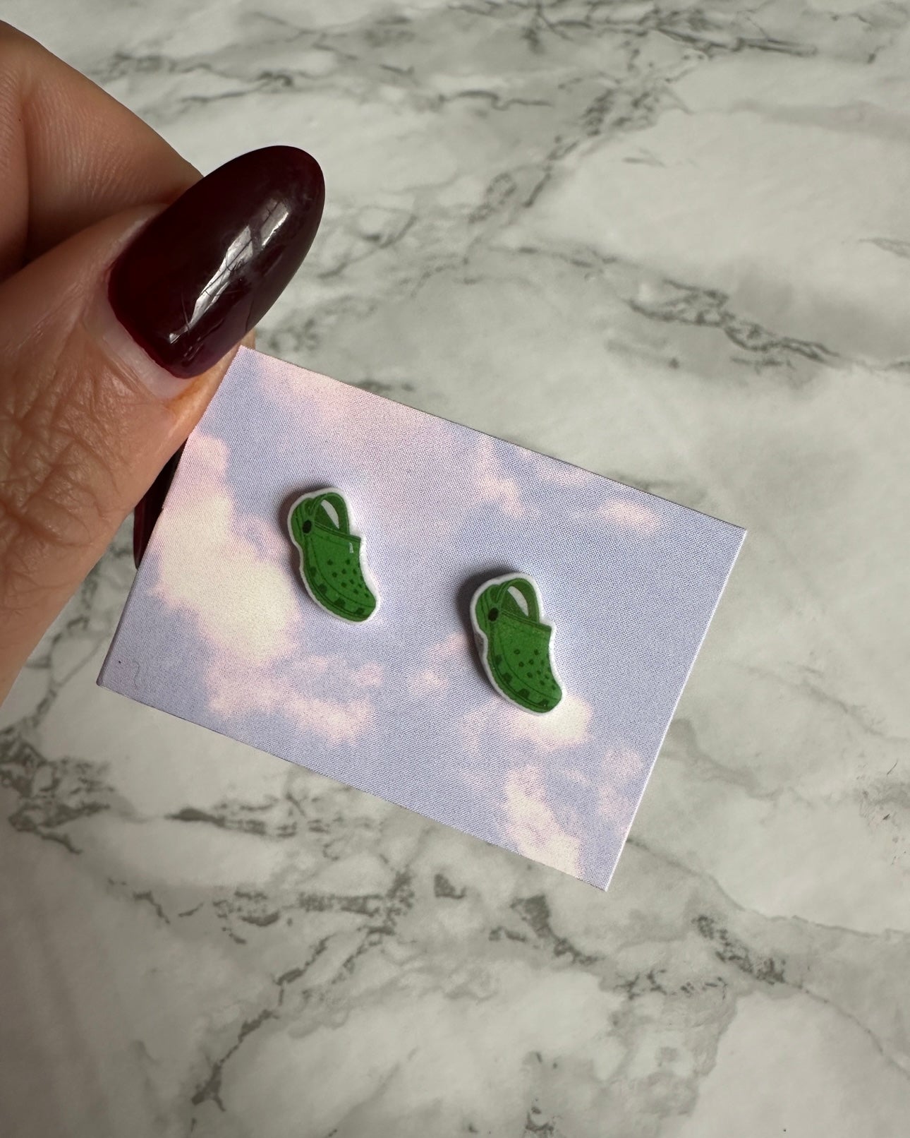 Croc earring studs