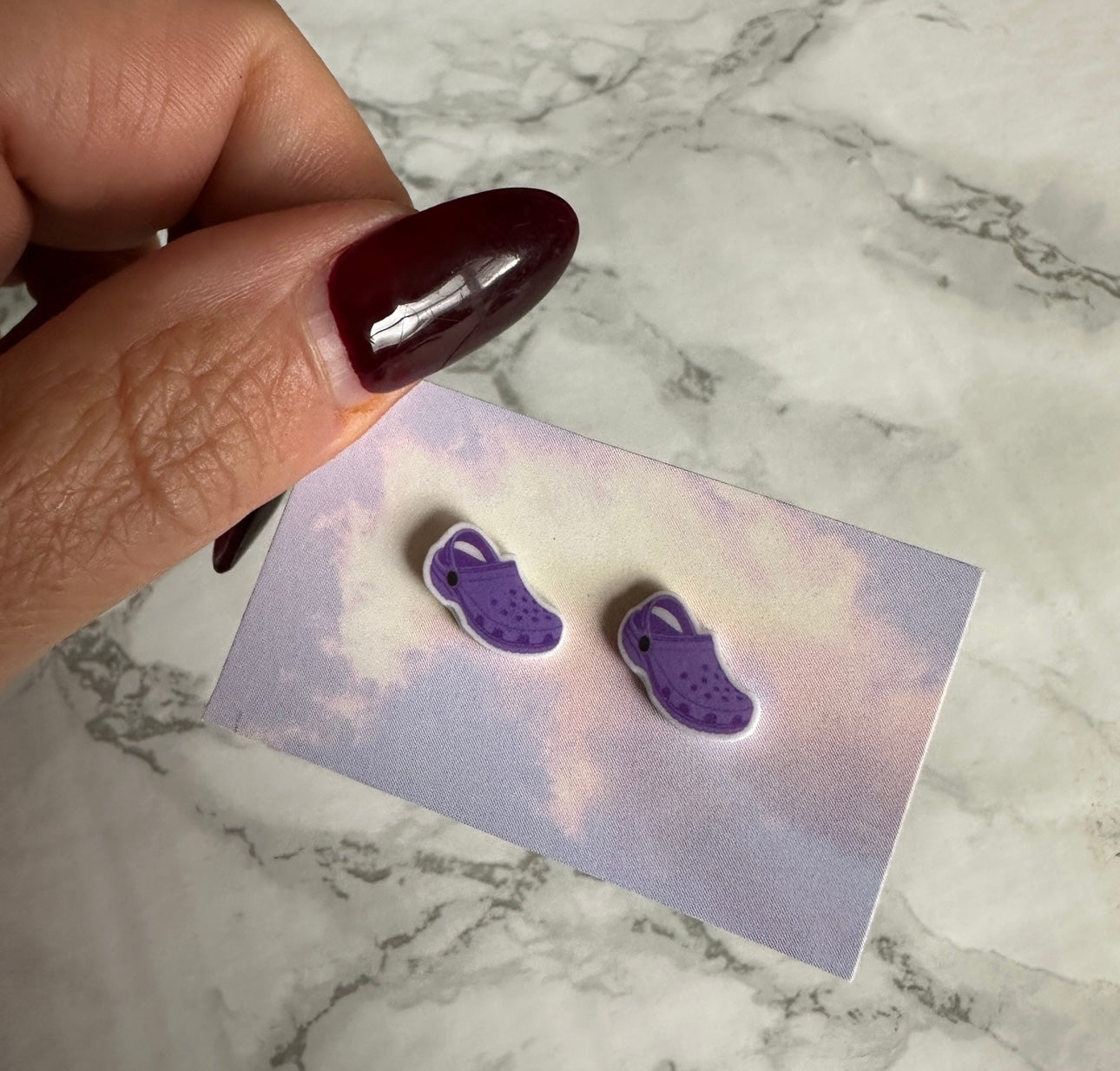 Croc earring studs
