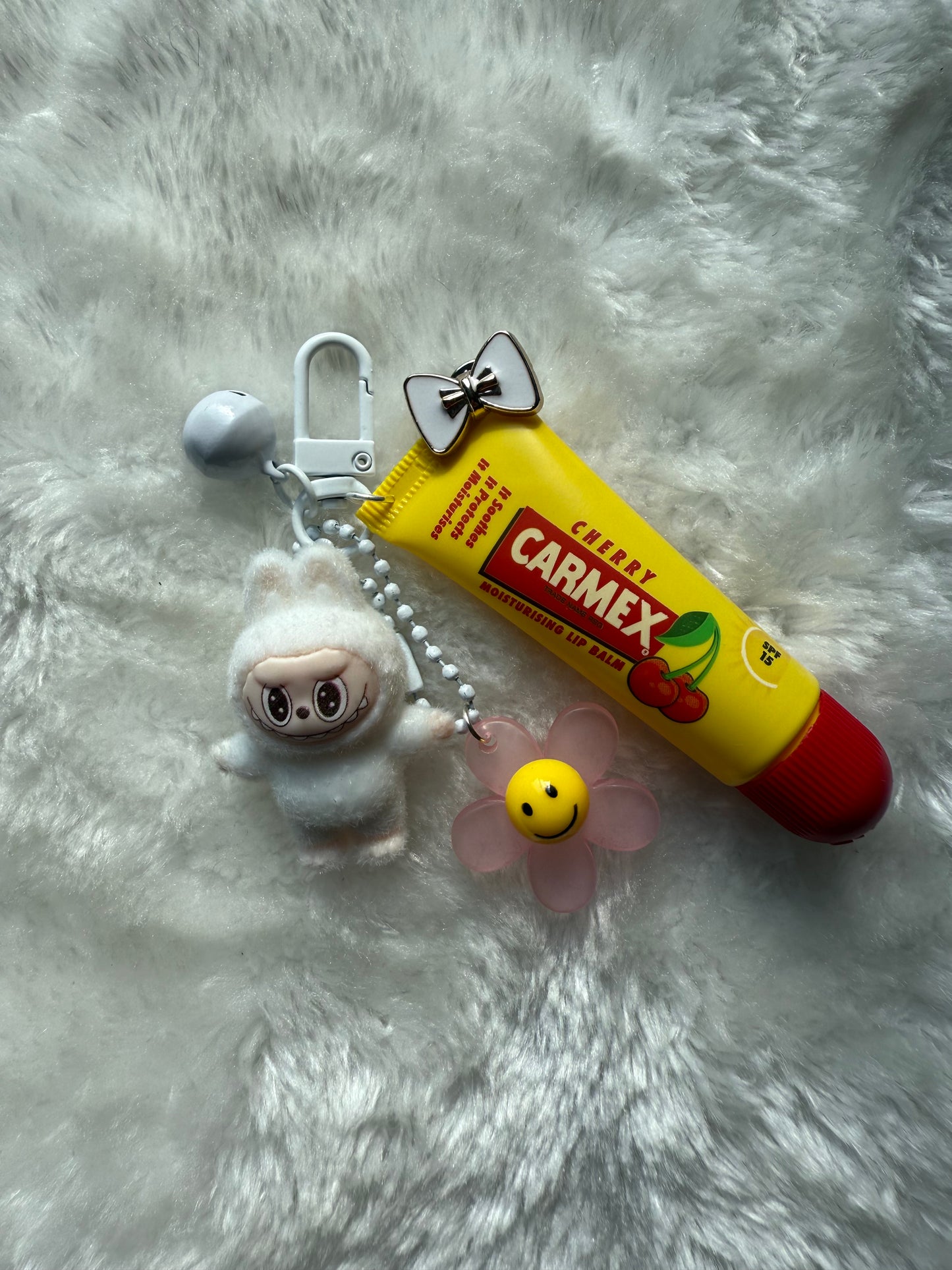 Mini Labubu lip balm charm