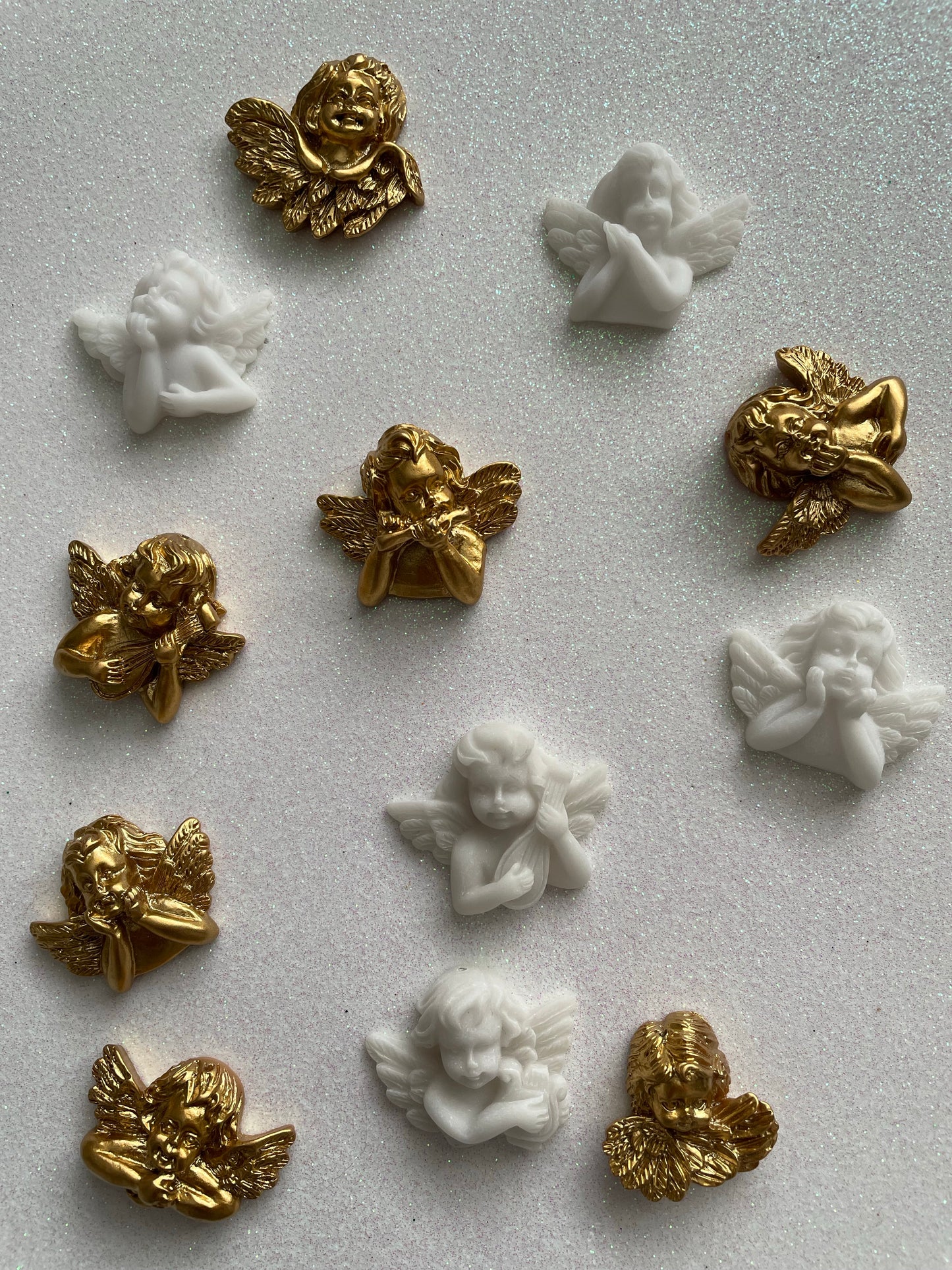 Gold or white Cherub charms