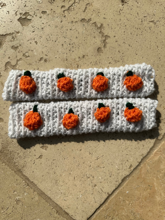 Crochet pumpkin strap cover