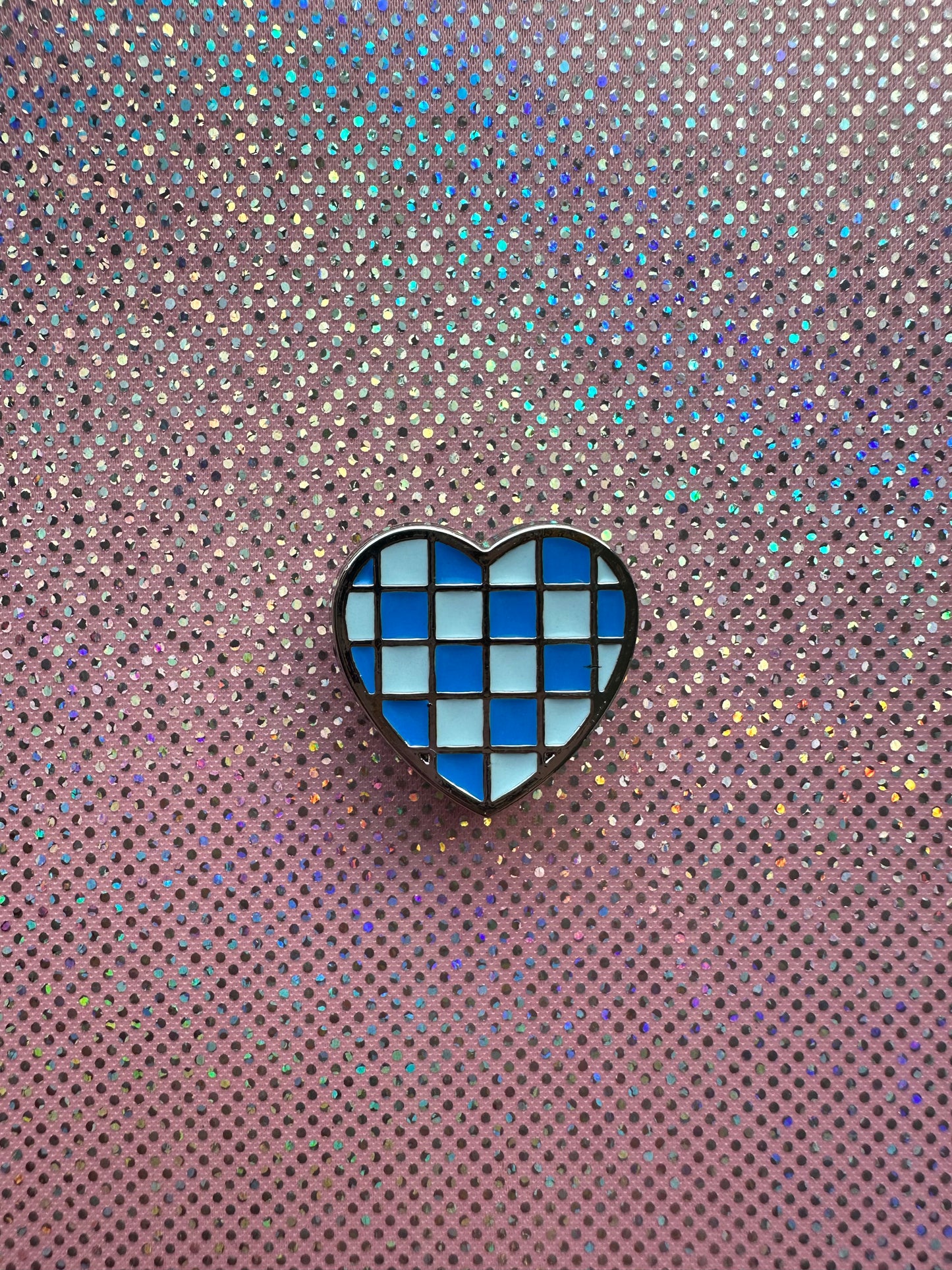 Blue check heart