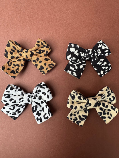 Leopard print bows