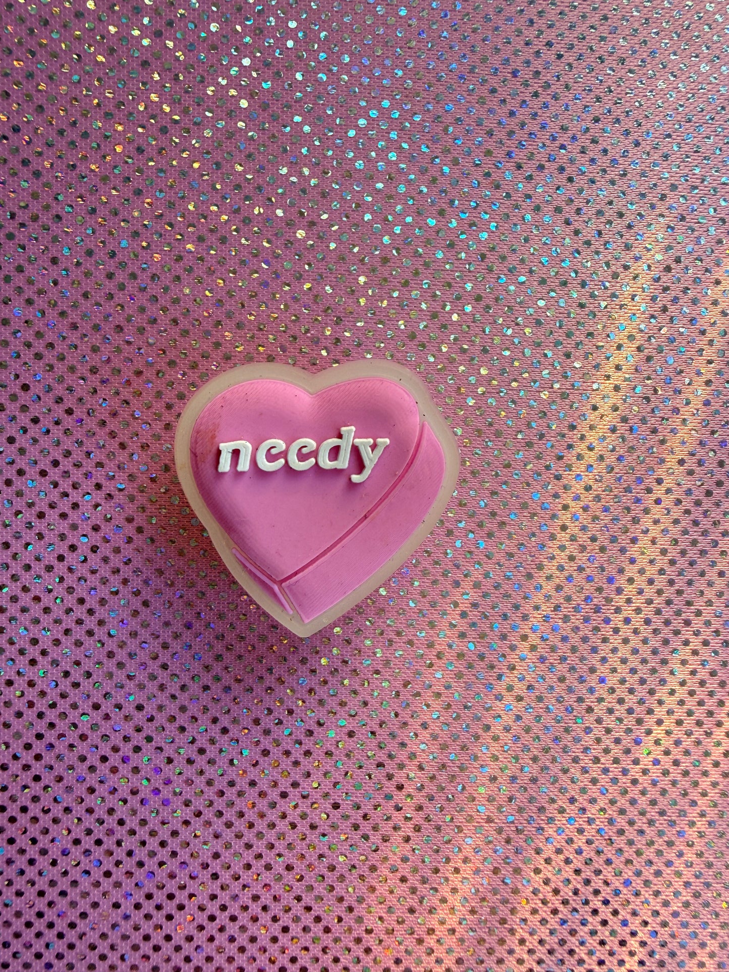 Glow in the dark needy heart
