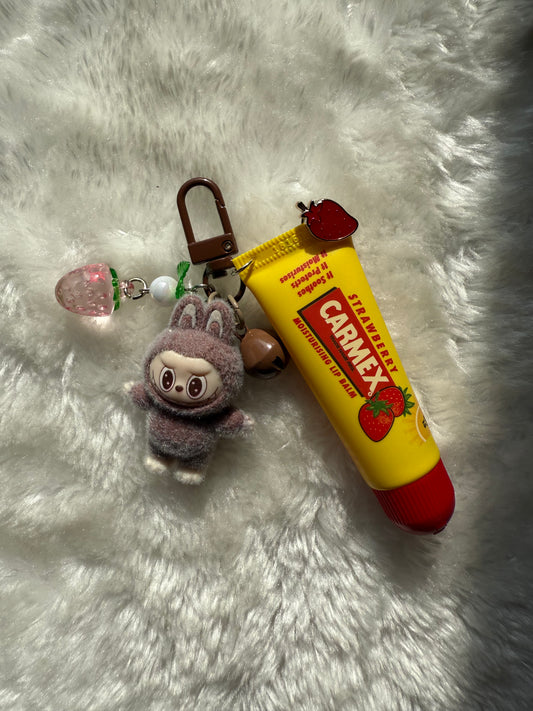 Mini Labubu lip balm charm