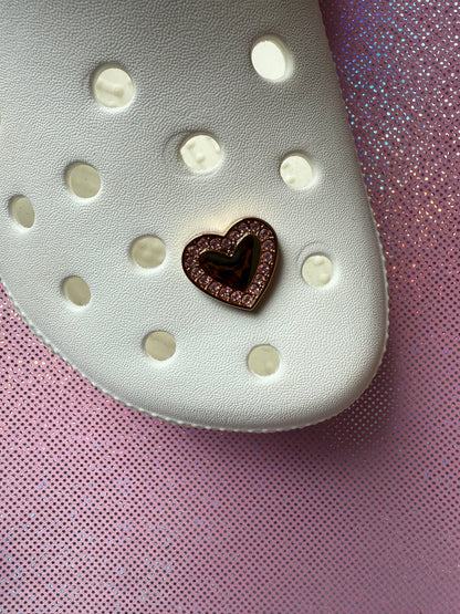 Pink diamanté heart