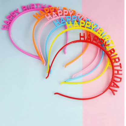 PARTY ACCESSORIES 12 x happy birthday headbands