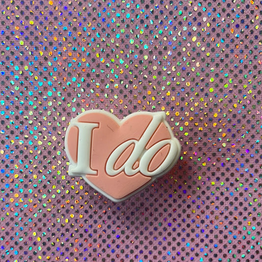 Wedding I do heart charm