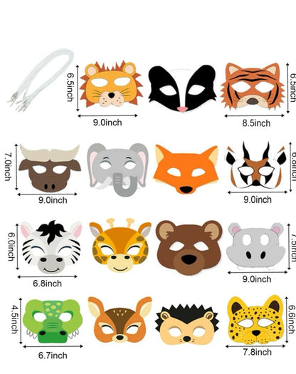 PARTY ACCESSORIES 15 piece animal masks