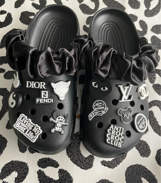 Pre made monochrome crocs size 5